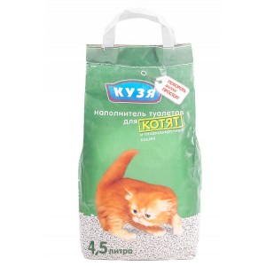 Наполнитель для кошачьего туалета Кузя для котят, уп. 4,5 л